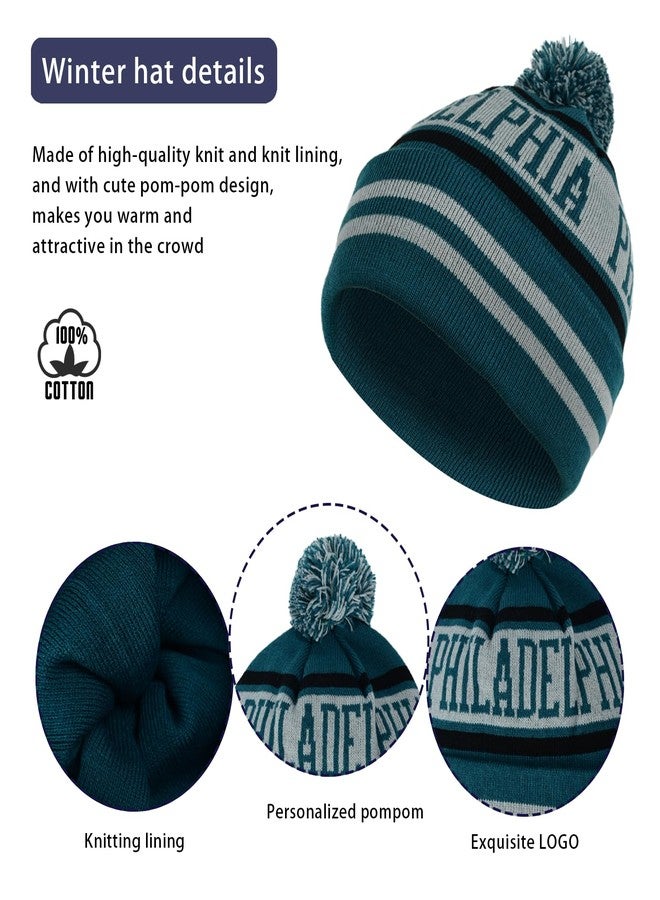 mtstaowe Vintage Classic Skull Cap Beanie Hat Cuffed Winter Hat Knit Comes with Warm Gloves Gifts for Men Women Fans - Image 2